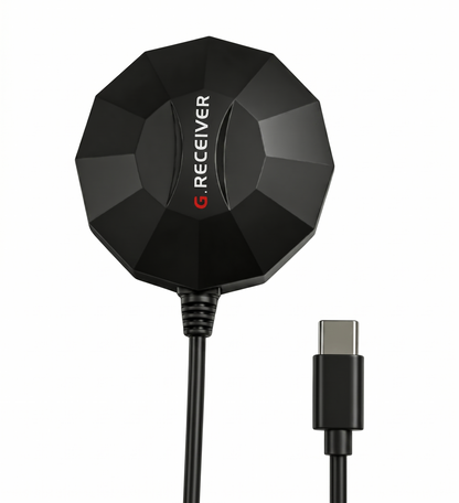 GeoAstra GC-9140KB Industrial-Grade USB-C GNSS Receiver (USB Type-C, 25 Hz update rate, IP67 waterproof, full constellation support, u-blox M9140-KB chip)