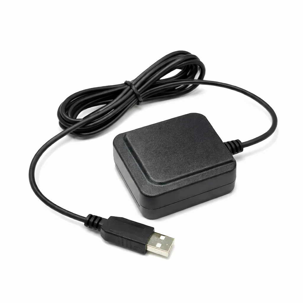 Navisys GR-M02U Industrial Grade L1 + L5 Dual-Band USB GNSS Receiver (1.5m Accuracy, 10Hz Update Rate, IPX7 Waterproof, Fully EMI Shielded, Operating Temperatures from -40°C to +85°C)