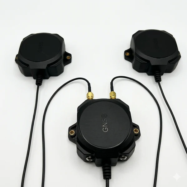 GeoAstra RTU609BT Dual RTK Heading GNSS Receiver (Dual-RTK Engine, Dual-antenna, Bluetooth and USB Dual interfaces, L1, L2 and L5 Tri-Band, up to 0.8 cm position accuracy and 0.2 ° direction accuracy)