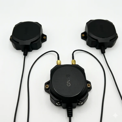 GeoAstra RTU609BT Dual RTK Heading GNSS Receiver (Dual-RTK Engine, Dual-antenna, Bluetooth and USB Dual interfaces, L1, L2 and L5 Tri-Band, up to 0.8 cm position accuracy and 0.2 ° direction accuracy)