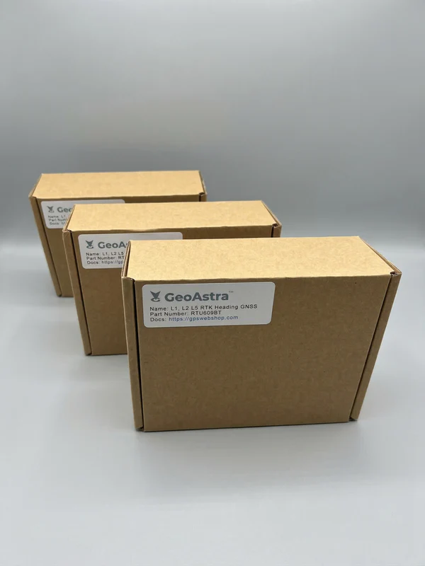 GeoAstra RTU609BT Dual RTK Heading GNSS Receiver (Dual-RTK Engine, Dual-antenna, Bluetooth and USB Dual interfaces, L1, L2 and L5 Tri-Band, up to 0.8 cm position accuracy and 0.2 ° direction accuracy)