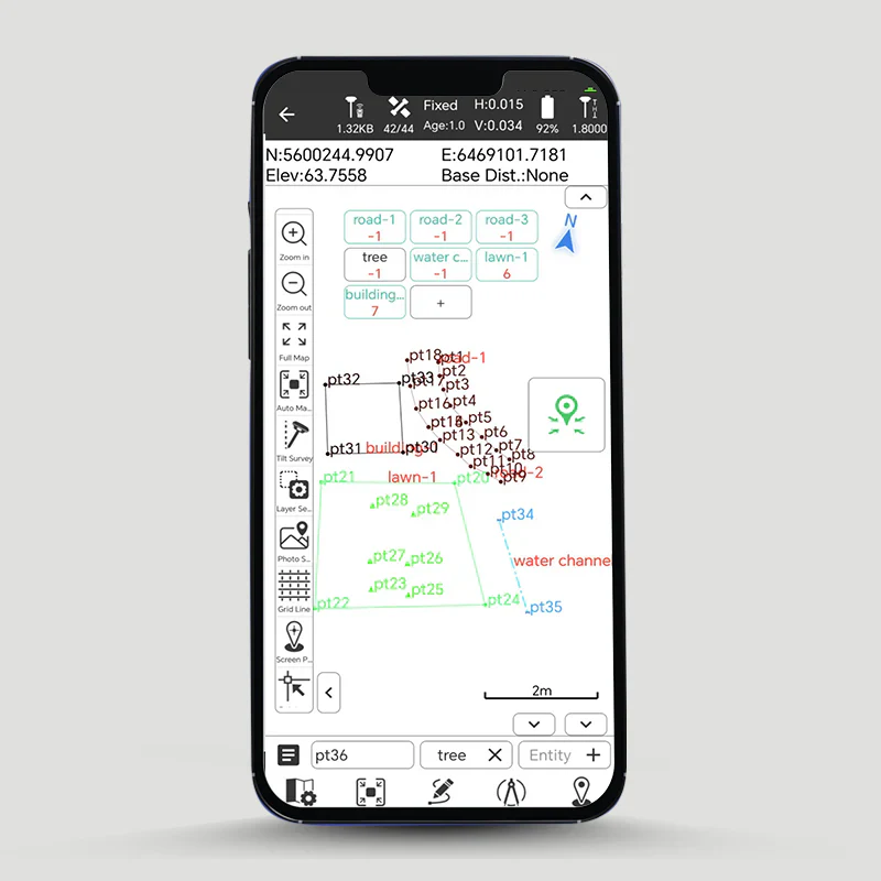 "CreateYours" professional surveying and mapping data collection Android app